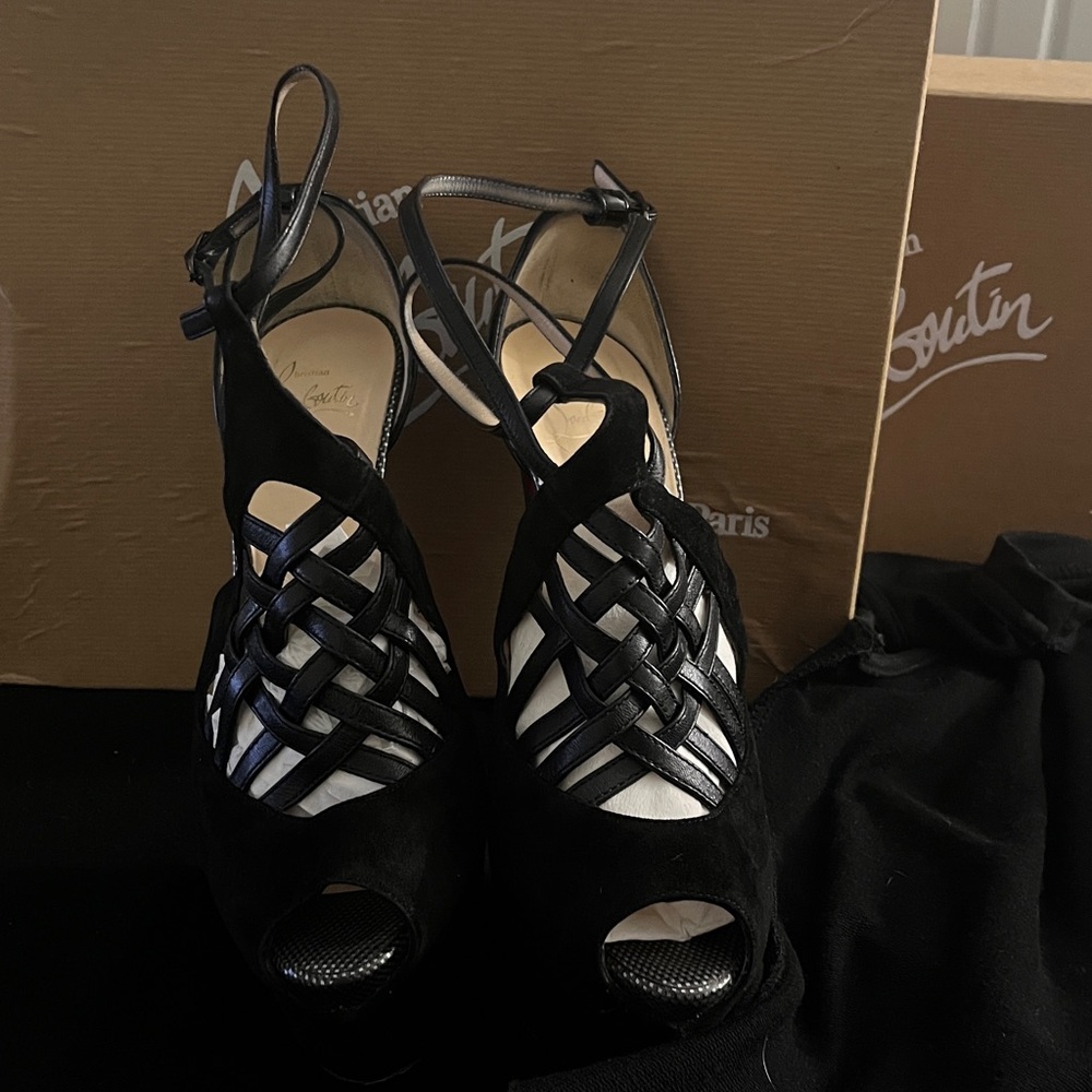Christian Louboutin Black Platform Heels
